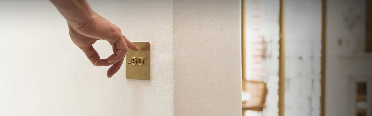 Antique brass switches